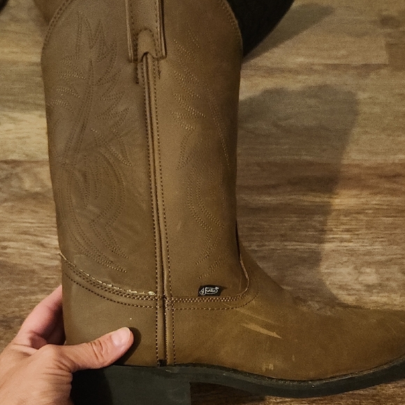Justin Boots Size 12 Men Brown Leather JB1100 NWOT - Picture 8 of 9